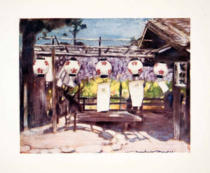 1905 Color Print Mortimer Menpes Art Japanese Hanging Lanterns Oriental XGIC2