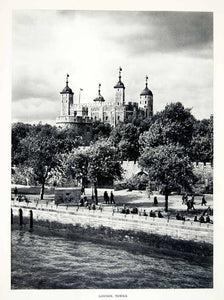 1952 Rotogravure Tower London England Castle River Thames City XGIC3