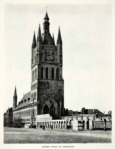 1952 Rotogravure Belgium Ypres Lakenhalle Architecture City Gothic XGIC3
