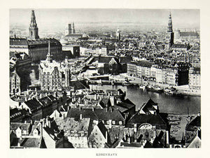 1952 Rotogravure Copenhagen Denmark Urban Skyline Metropolitan Oresrund XGIC3