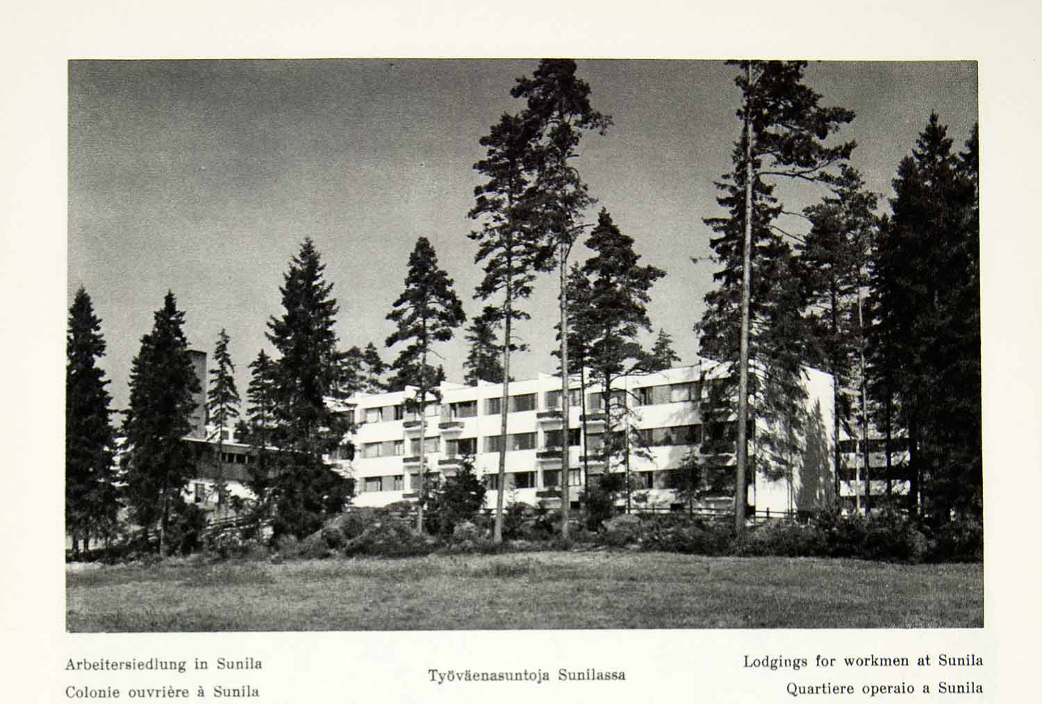 1952 Rotogravure Sunila Finland Lodgings Quarters Workmen Architecture XGIC3