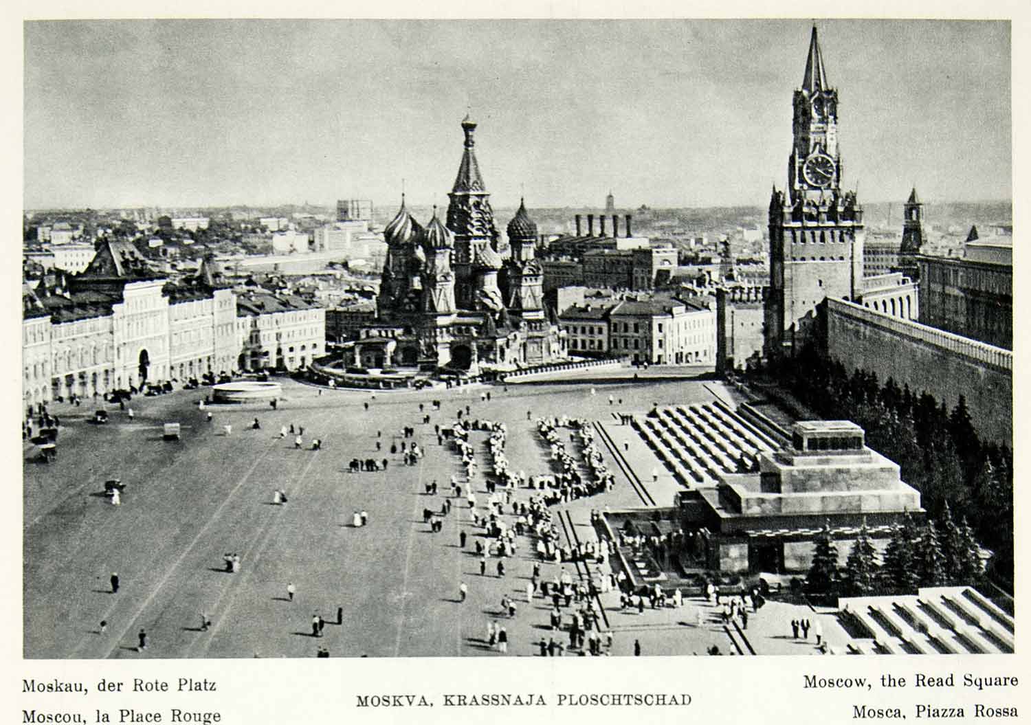 1952 Rotogravure Moscow Russia Red Square Kremlin Architecture Urban St XGIC3