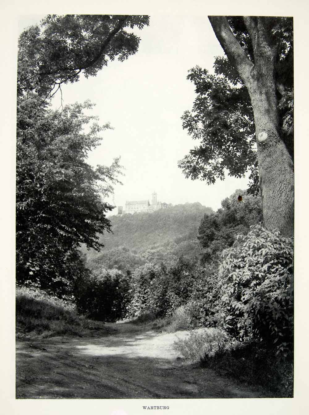 1952 Rotogravure Wartburg Germany Rural Forest Castle Thuringia Feudal XGIC3