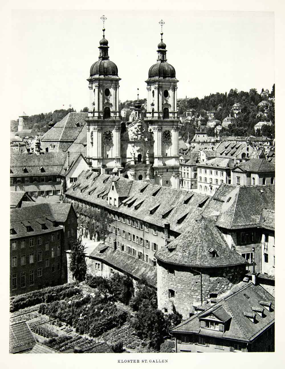 1952 Rotogravure St. Gall Switzerland Abbey UNESCO Architecture XGIC3