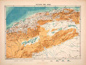 1893 Lithograph Algiers Oran Algeria Northern Africa Toudja W. Keddach XGIC8