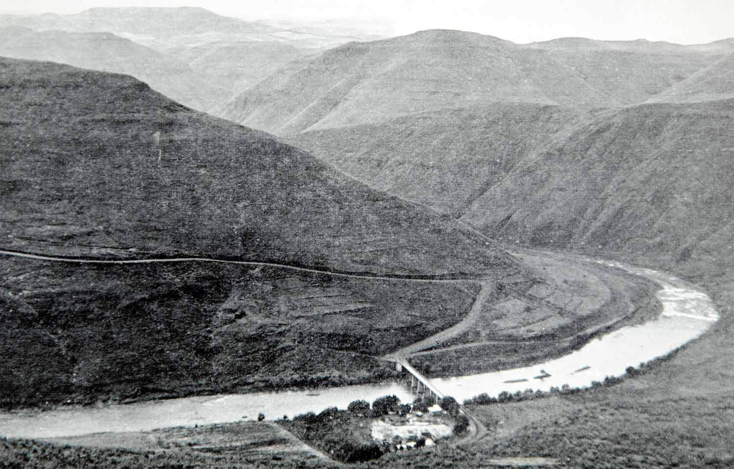 1963 Print Bridge Senqunyane River Maluti Mountains Lesotho Africa XGID1