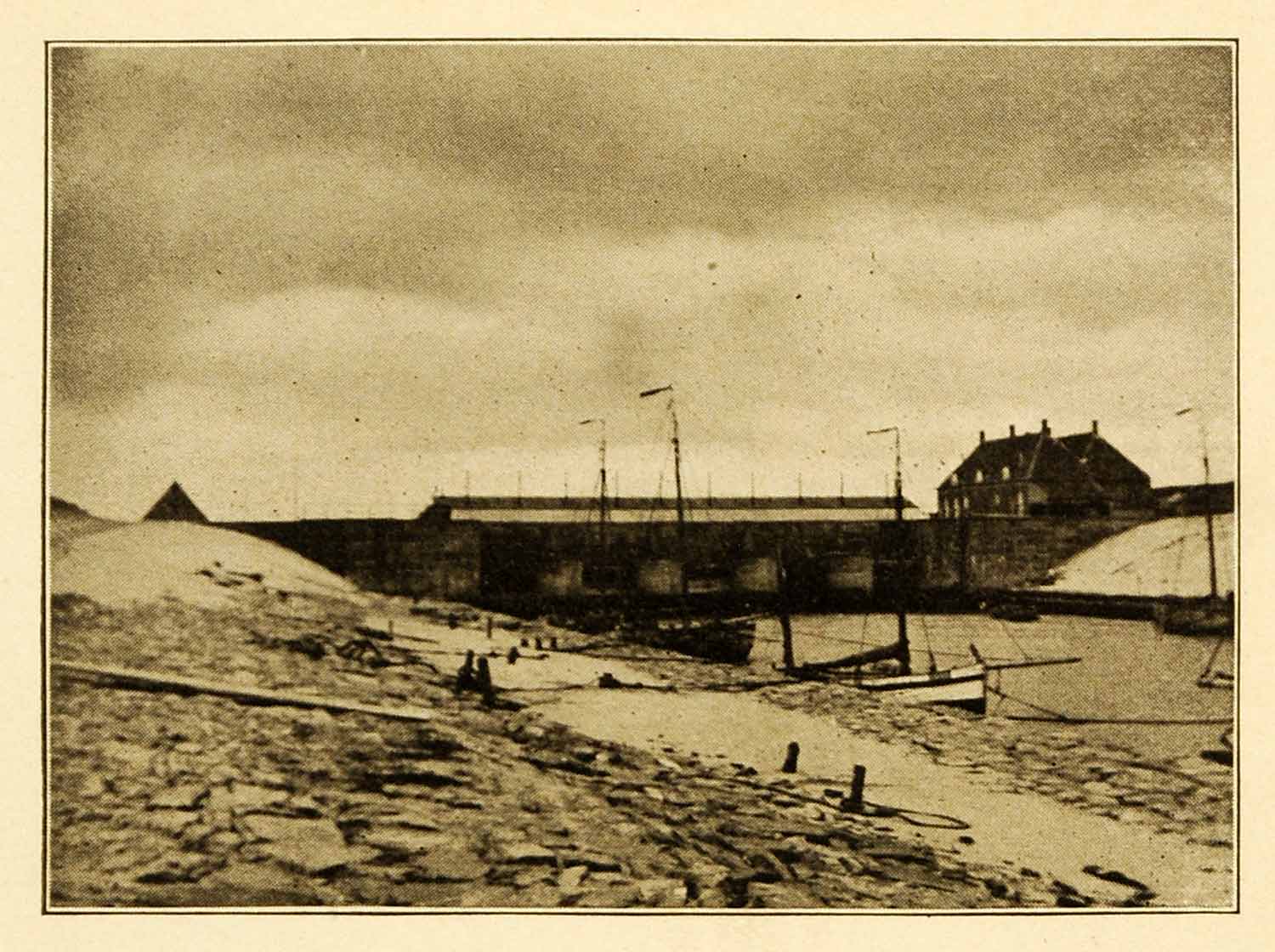 1911 Print Katwijk Holland Rhine River Landscape Marine Nautical Historic XGJ3