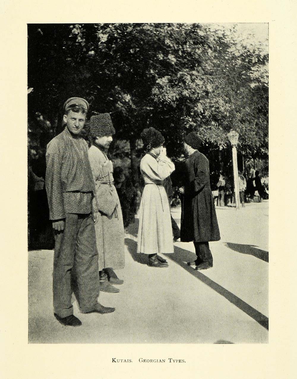 1906 Print Kutaisi Imereti Georgia Cultural Clothing Hat Fashion Middle XGJ8
