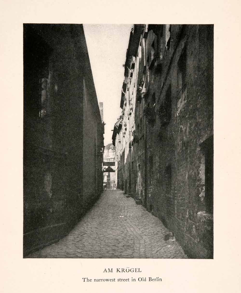 1910 Halftone Print Berlin Germany Am Kroegel Mitte River Spree XGJA4