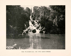 1910 Halftone Print Waterfall Berlin Germany Kreuzberg River Spree XGJA4