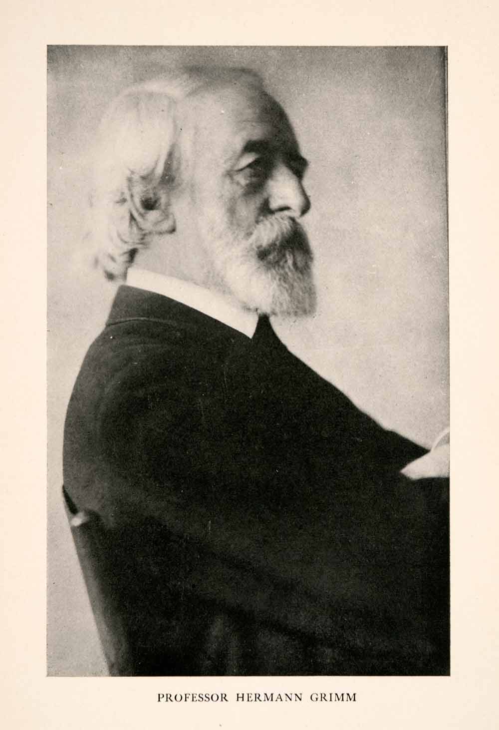 1910 Halftone Print Professor Hermann Grimm Art Historian Writer Publicist XGJA4