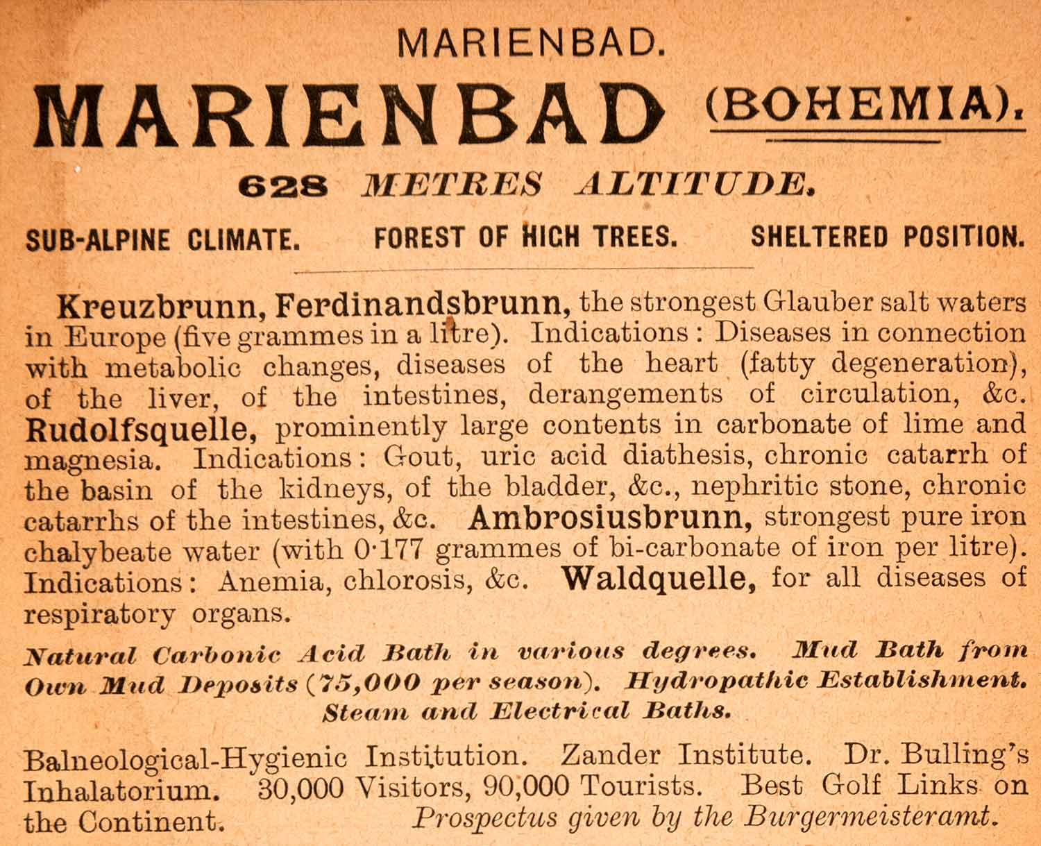 1908 Ad Marienbad Bohemia Resort Zander Institute Bullings Inhalatorium XGJA5