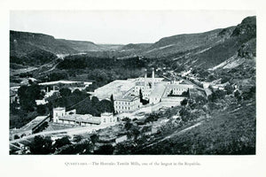 1907 Print Hercules Textile Mills Queretaro Mexico Factory Mountains XGJA9