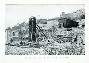 1907 Print Guanajuato Peregrian Mines Mexico Barreno Shaft Mining Coring XGJA9