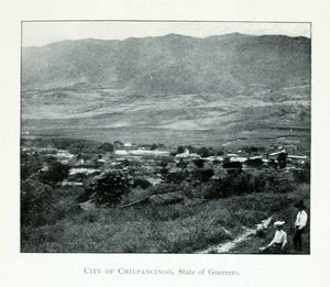 1907 Print Chilpancingo Guerrero Mexico Cityscape Mountains Valley XGJA9