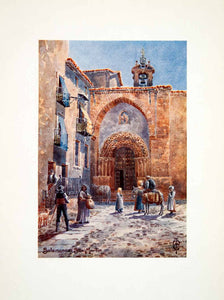 1906 Color Print Wigram Church San Martin Salamanca Spain Castile Leon XGJB3