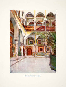 1905 Color Print Archeveche Algiers Algeria Archbishop Palace XGJB6