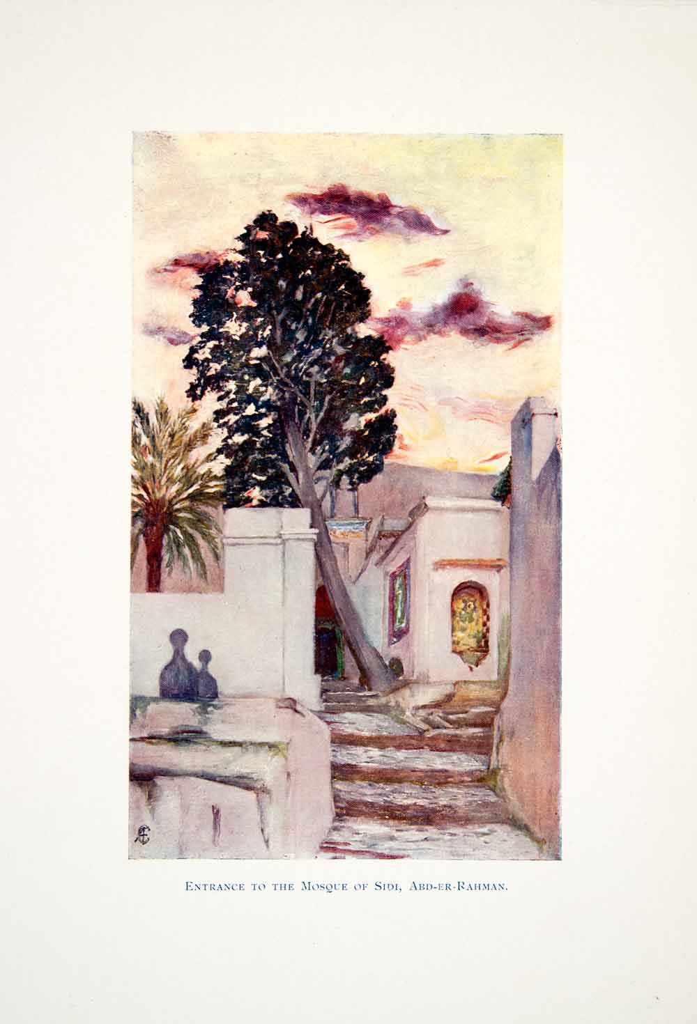 1905 Color Print Entrance Mosque Sidi Abd-er-Rahman Tombs Religious XGJB6