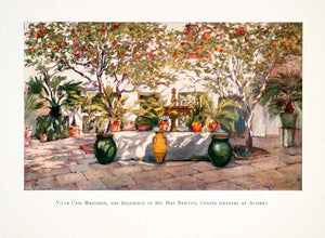 1905 Color Print Villa Caid Mahomed Residence Newton Consul General XGJB6