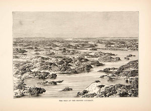 1892 Wood Engraving (Photoxylograph) Second Cataract Nile Wadi Halfa Nubia XGJC1