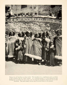 1933 Print India Speaks Halliburton Headdress Ladies Family Fortune XGJC2