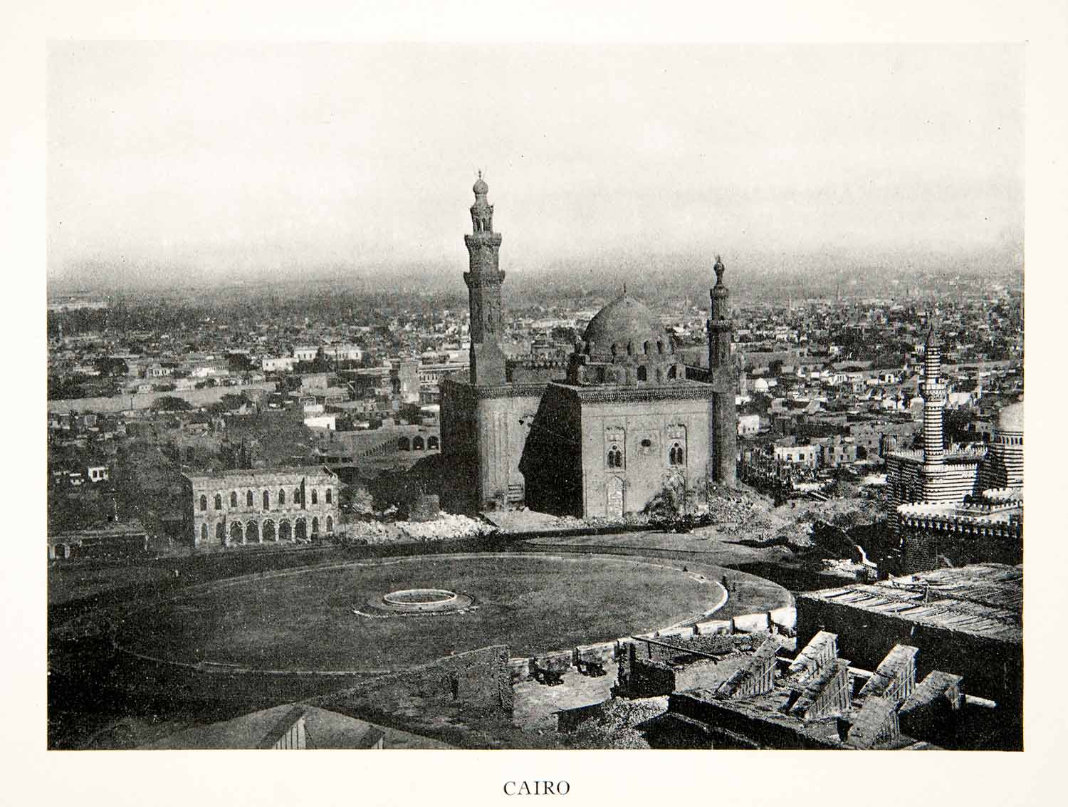 1911 Print Madrasa Sarghatmish Cairo Egypt Minaret Dome Cityscape Historic XGJC9