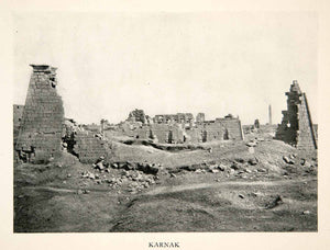 1911 Print Karnak Egypt Ancient Ruins Archaeology Egyptology Historic XGJC9