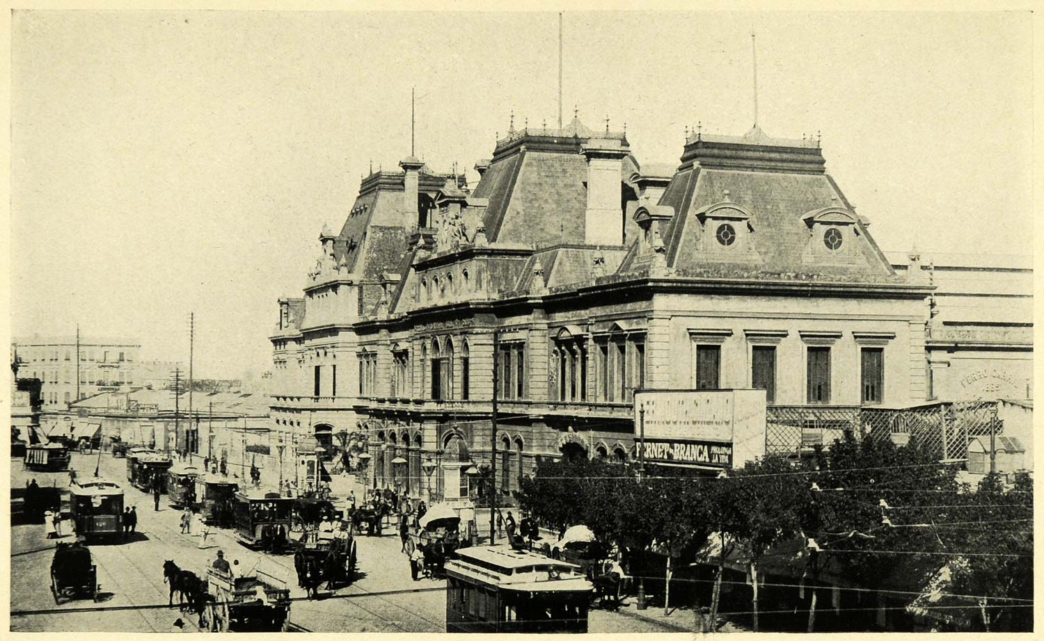 1906 Print Argentine Railways Plaza Constitucion Buenos Aires Argentina XGK5