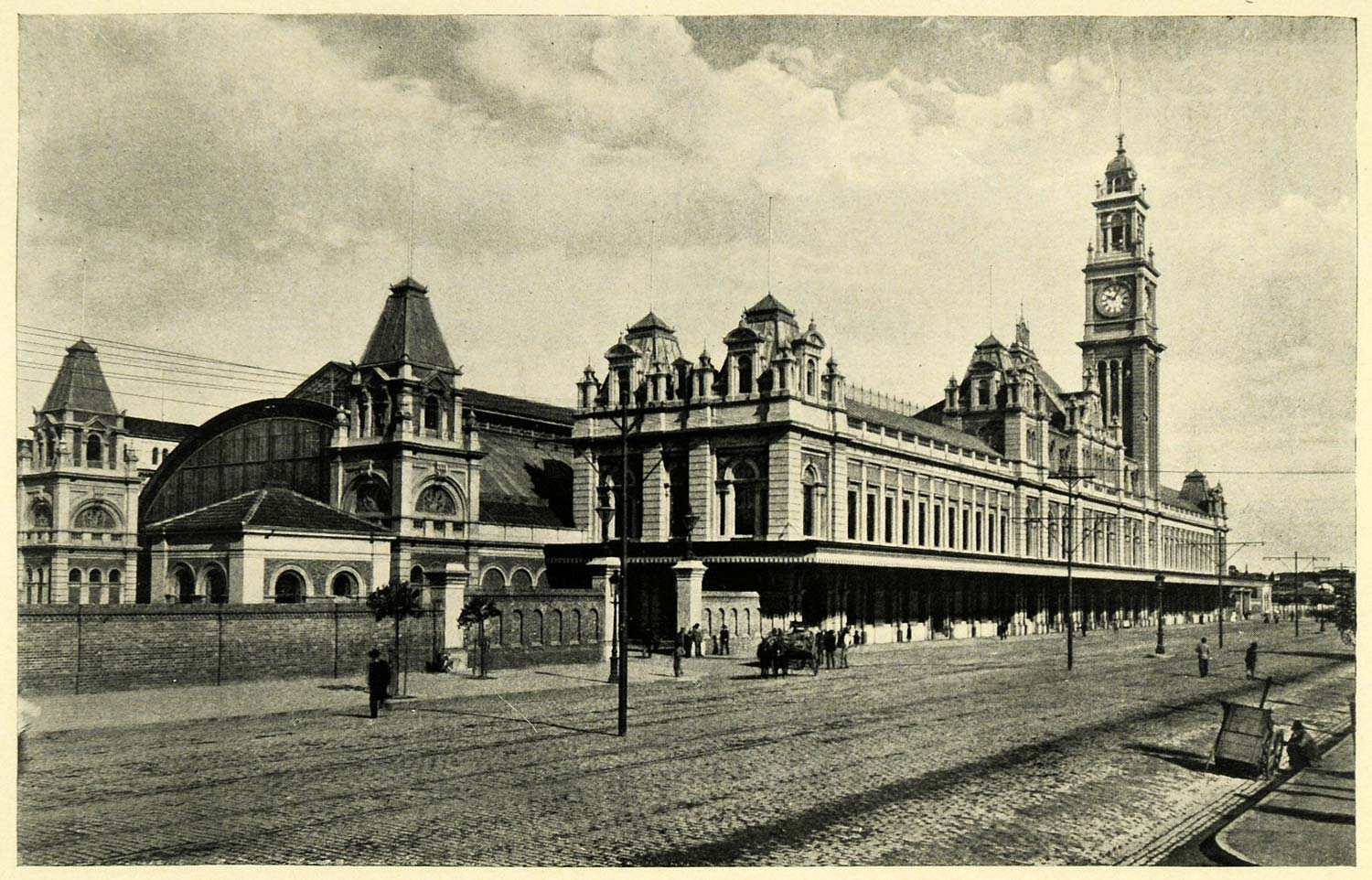 1906 Print Architecture Railway Brazil Terminal Sao Paulo Railroad Train XGK5
