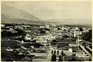 1906 Print Caracas Venezuela Cityscape Landscape City View Bridge Capital XGK5