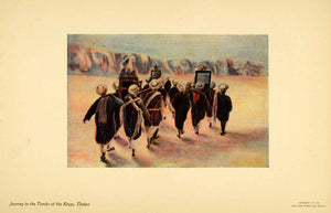 1929 Print Valley Tomb Kings Thebes Ancient Egyptian Pilgrimage Emelene XGK7