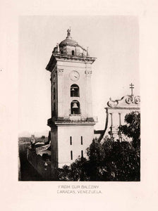 1904 Photogravure Caracas Venezuela Cathedral Bell Tower Belfry Landmark XGKA3