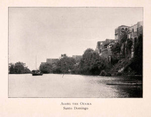 1904 Halftone Print Ozama River Dominican Republic Vale Boat XGKA3