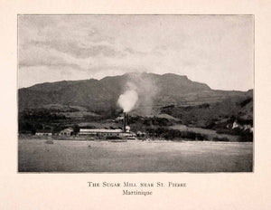 1904 Halftone Print Sugar Mill St Pierre Martinique Caribbean Mountain XGKA3