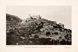 1905 Print Lorca Castle Medieval Fortress Middle Ages Spain Archaeology XGKA4