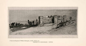1905 Print Castillo Guadarrama Spain Spanish Castle Wallace Rimington Etch XGKA4