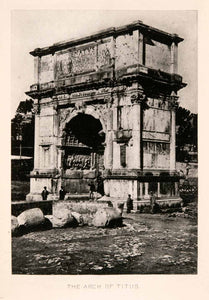 1905 Photogravure Rome Italy Architecture Arch Titus Ruin Archeology XGKA6