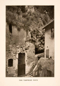 1905 Halftone Print Tarpeian Rock Rome Italy Cliff Capitoline Hill Forum XGKA6