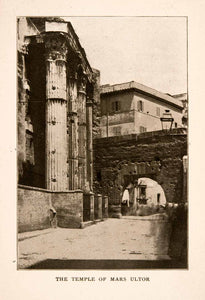 1905 Halftone Print Temple Mars Ultor Rome Italy Corinthian Column XGKA6