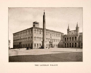 1905 Halftone Print Lateran Palace Architecture Rome Italy Obelisk XGKA6