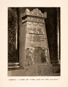 1905 Halftone Print Canova Tomb Last Stuarts Royal St Peters Basilica XGKA6