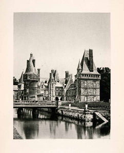 1904 Photogravure Chateau Maintenon Eure-et-Loir Historical Monument Canal XGKA7 - Period Paper
