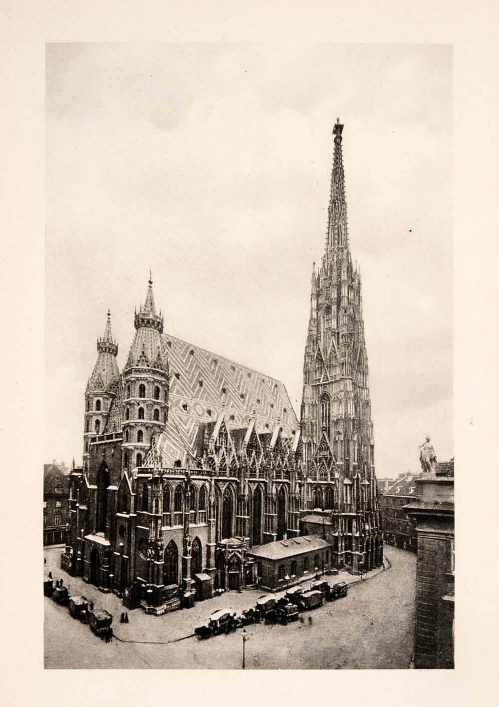 1902 Photogravure Cathedral Church Saint Stephen Vienna Austria Neo Gothic XGKA9