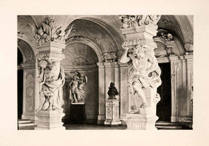 1902 Photogravure Vienna Austria Belvedere Palace Interior Bas Relief XGKA9