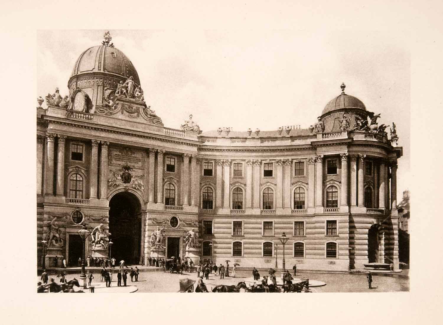 1902 Photogravure Hofburg Michaeler Platz Architecture Vienna Austria XGKA9