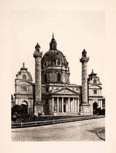 1902 Photogravure Art St. Charles Church Karls Kirche Karlsplatz Vienna XGKA9