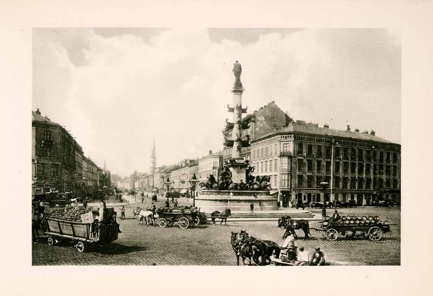 1902 Photogravure Praterstern Vienna Austria Cityscape Historic Image XGKA9