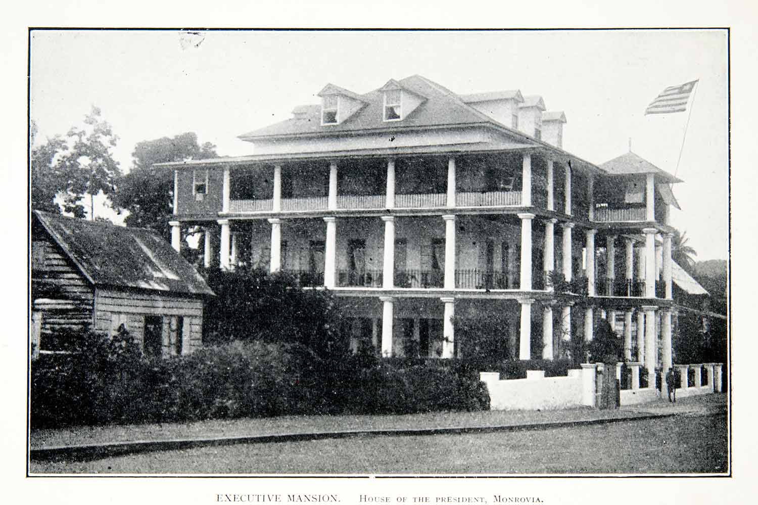 1926 Print Executive Mansion President Monrovia Capital Liberia XGKC5