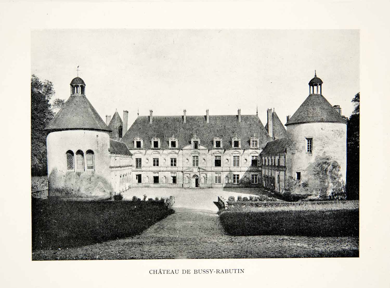 1927 Print Chateau Bussy Rabutin Le Grand Burgundy France Mansion Castle XGKC9