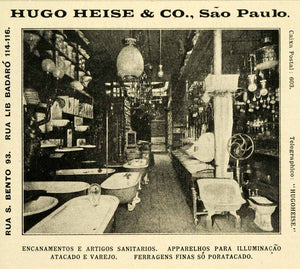 1909 Ad Hugo Heise Co Sao Paulo Brazil Bathroom Design Brazil Sanitary Ware XGL2